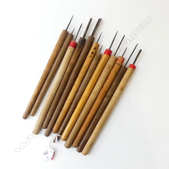 12 VINTAGE JAPANESE WOOD WORKING TOOLS
