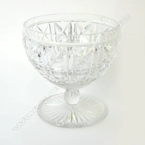 CRYSTAL PEDESTAL PUNCH BOWL
