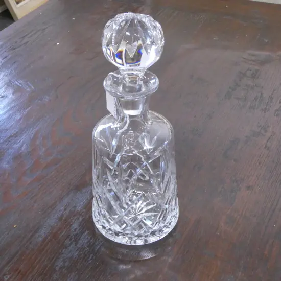VINTAGE CUT CRYSTAL SPIRITS DECANTER BOHEMIA CZECHOSLOVAKIA, H.280MM