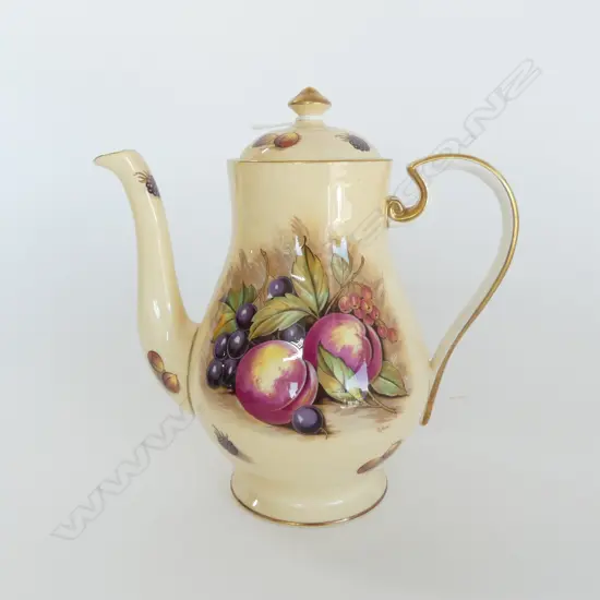 AYNSLEY ORCHARD GOLD COFFEE POT H.220mm