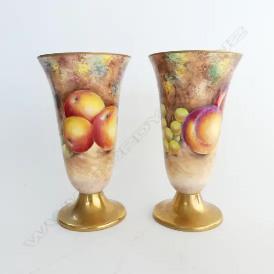 Pr of trumpet vases by Gerald Delaney