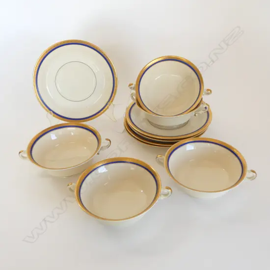 WAYNE OLD IVORY SYRACUSE CHINA SOUP BOWLS