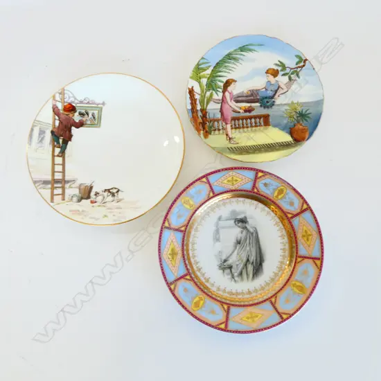 THREE VICTORIAN CABINET PLATES