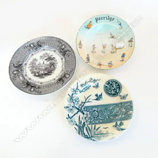 THREE VICTORIAN CABINET PLATES