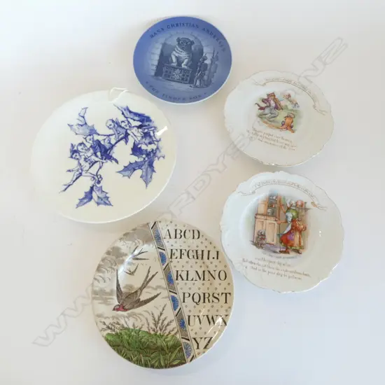 FIVE NURSERY AND VICTORIAN PLATES