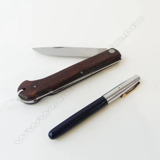 VINTAGE FOUNTAIN PEN 'MENTMORE 46', JAPANESE KNIFE