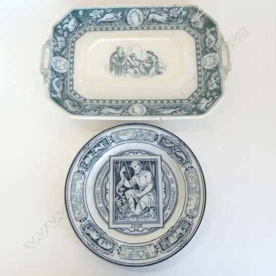 TWO VICTORIAN LITERARY PLATES