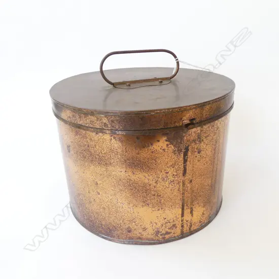VINTAGE COPPER HATBOX