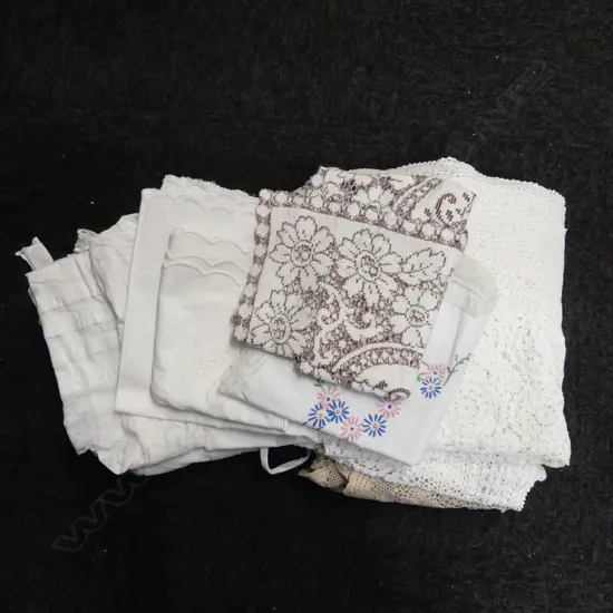 COLLECTION of OLD LINEN & 2 COTTON BABY GOWNS
