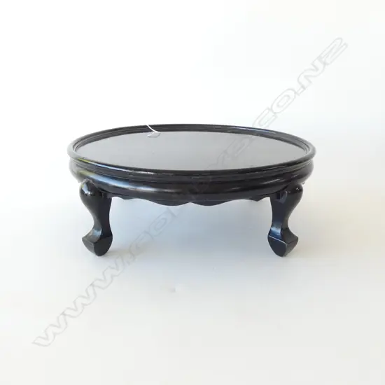 BLACK LACQUER CIRCULAR LOW TABLE Dia.445mm