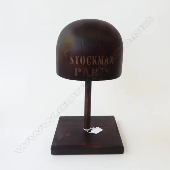 WOODEN HAT BLOCK 'STOCKMAN PARIS' STENCIL H.350mm