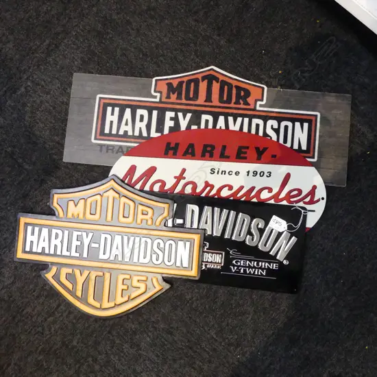 4 REPLICA HARLEY DAVIDSON SIGNS 190x600mm