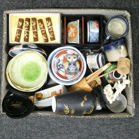 ASST. ORIENTAL CHINA, POTTERY ORNMENTS, etc