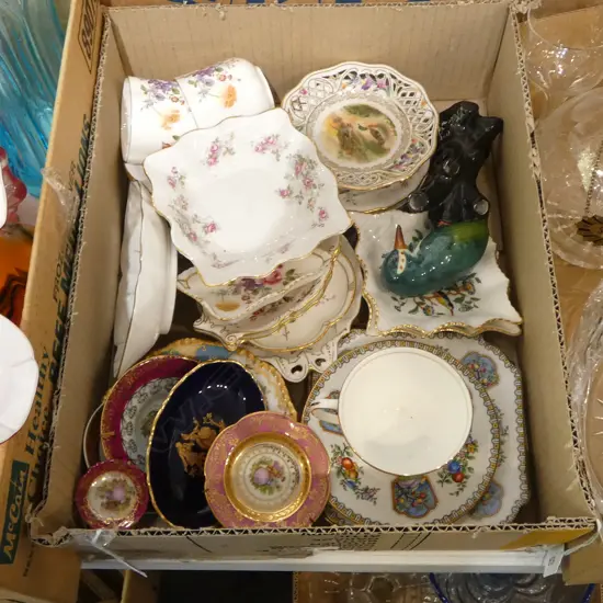 TRAY LOT OF COLLECTORS CHINA RCD LIMOGE ETC
