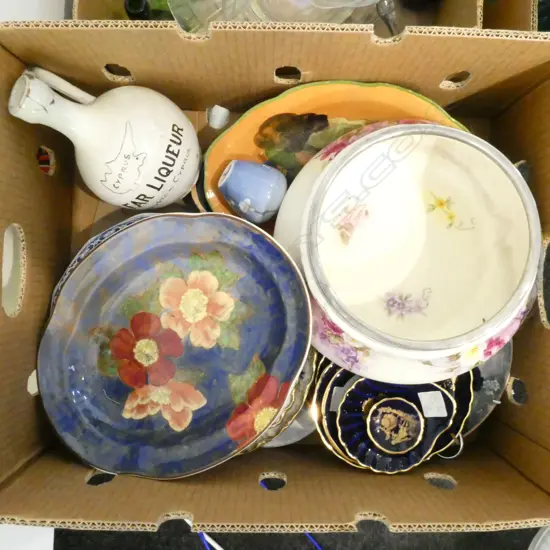 BOX OF VINTAGE & COLLECTORS CHINA R/A R/D LIMOGE ETC