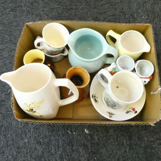 CROWN LYNN VASES, JUGS ETC