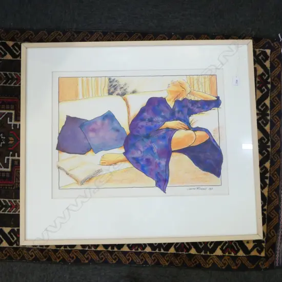 CECELIA RUSSELL, RECLINING WOMAN, MIXED MEDIA 1997 470x640mm