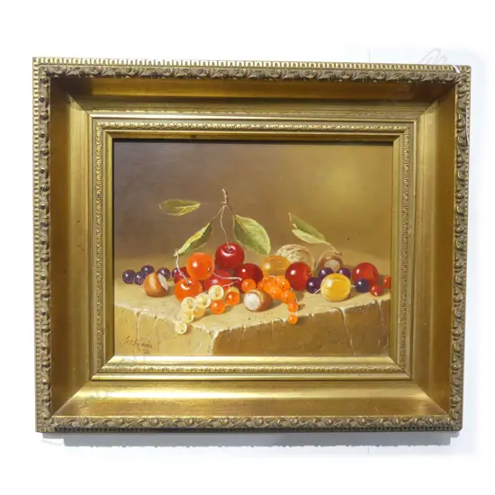 JOS KIVITS, FRUITS STILL LIFE, OIL ON BOARD 180x230mm