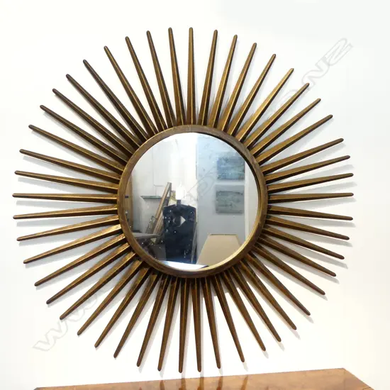 GOLD METAL STAR BURST MIRROR 860mm dia