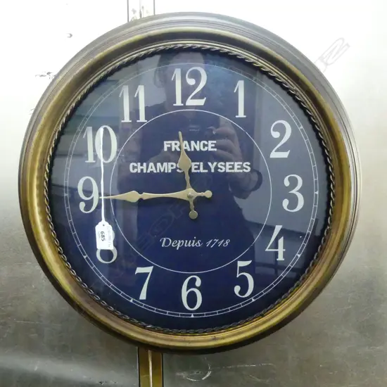 MODERN WALL CLOCK 'CHAMPS ELYSEES' 470mm dia