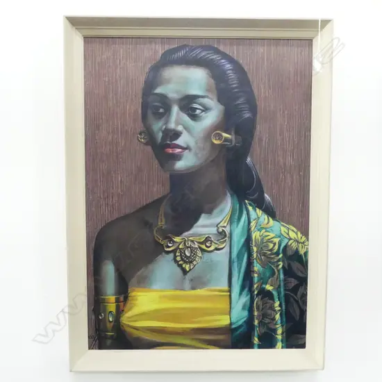 TRETCHIKOFF 'BALINESE GIRL' PRINT ON CANVAS 660x475mm