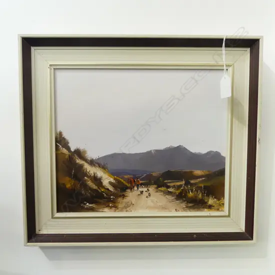 CHARLES MCKENZIE, 'AFTERNOON SHADOWS' QUEENSTOWN, 1978, OIL ON BOARD, 250x290mm