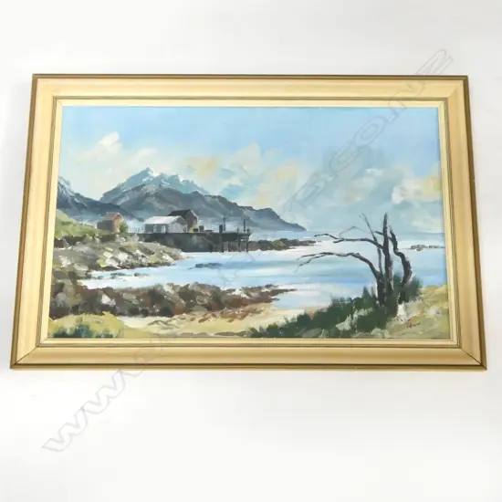 WAYNE SINCLAIR, LANDSCAPE, OIL ON BOARD '70 355x570mm