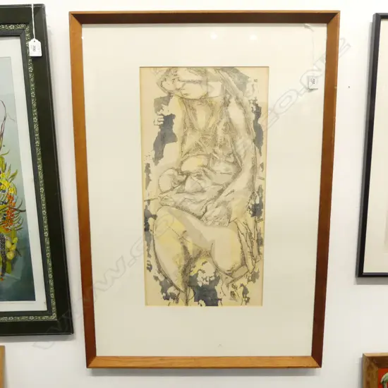 ANDREW NICHOLSON 'MOTHER & CHILD' LITHOGRAPH 570x290mm