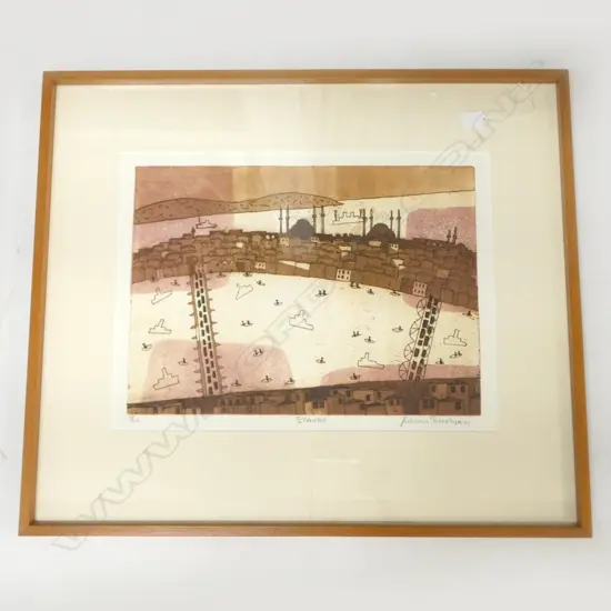 JULIAN TREVELYAN 'ISTANBUL' ETCHING 51/52 390x520mm