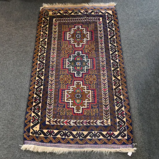 HAND KNOTTED ALL WOOL RUG 1440x900mm