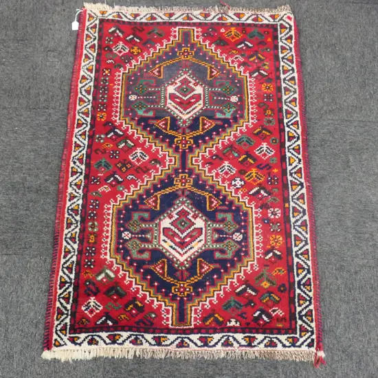 HAND KNOTTED ALL WOOL RUG 1200x820mm