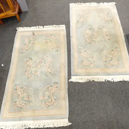 PR CHINESE SCULPTURED WOOL PILE RUGS, MARKS 1550x940mm