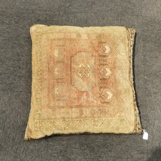 ANTIQUE AFGHAN HANDKNOTTED CUSHION 550 x 550mm