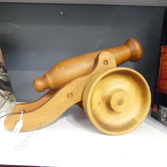 WOOD-TURNED CANNON L.390mm