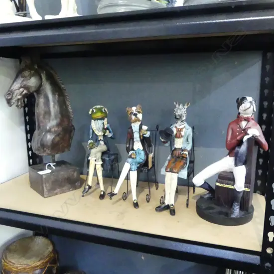 5 RESIN ANIMALS H.420mm