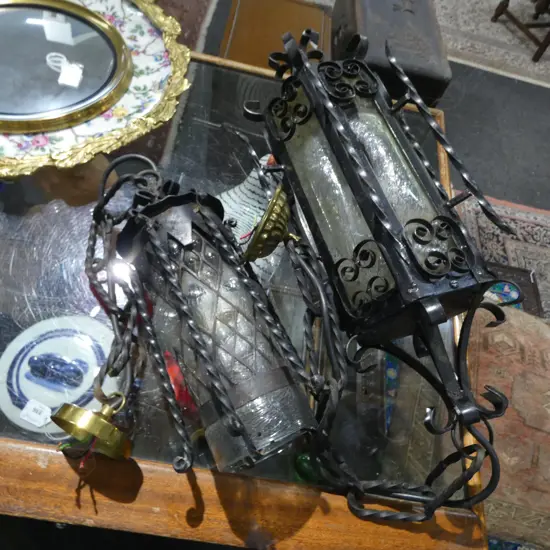 2 HANGING LANTERNS H.530mm