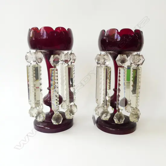 PR RUBY GLASS LUSTRES H.330mm