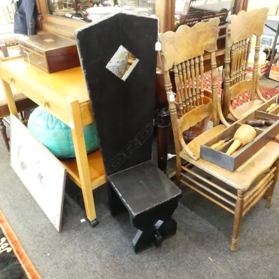 BLACK WOODEN CHAIR H.1115mm