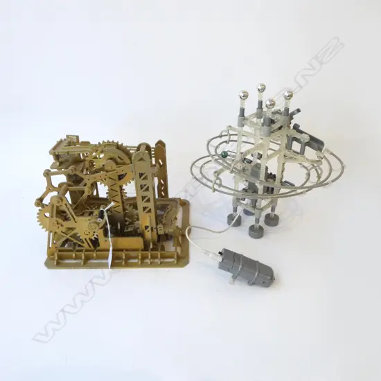 2 MECHANICAL BALL TOYS; 1 LASER CUT BY ROKR