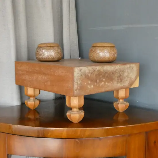 Vintage Japanese GO board with stones W.415mm