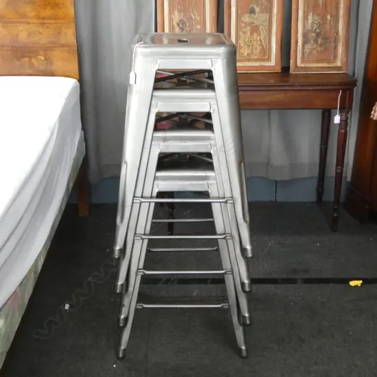 4 METAL STOOLS H.650mm