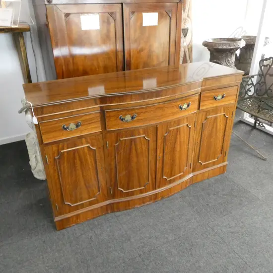 MAHOGANY BREAK FRONT SIDEBOARD
