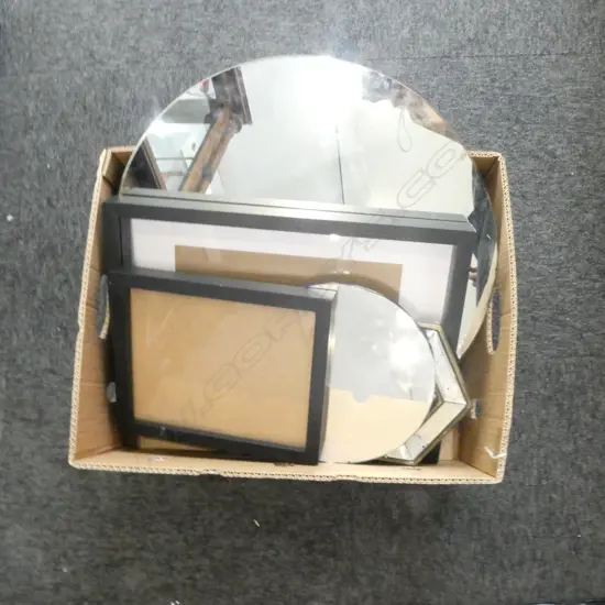 BOX LOT: MIRRORS AND FRAMES AF