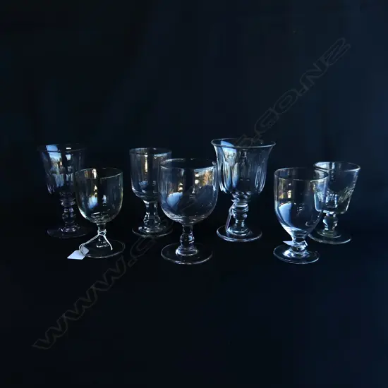 Seven rummer glasses,