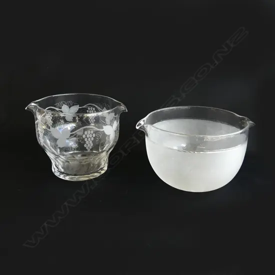 Two old glass rinsers,