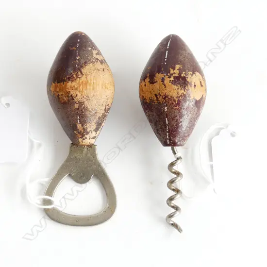 A Kiwiana rugby ball corkscrew and cap lift,