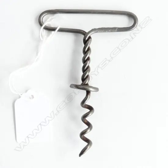 A two-piece wire William Rockwell Clough corkscrew,