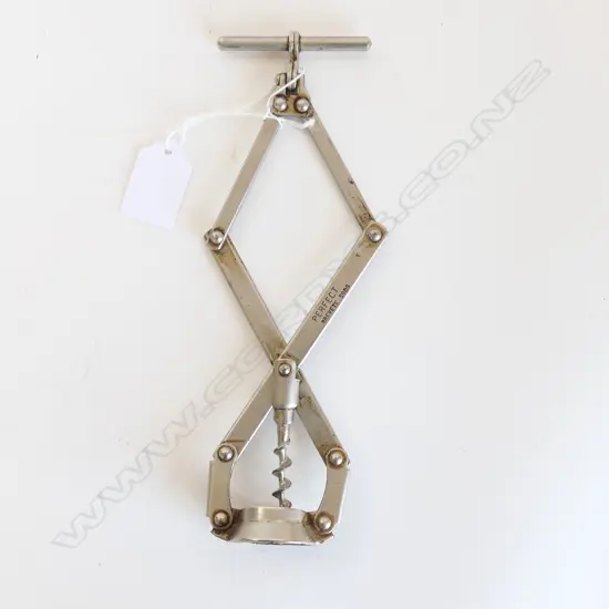 A ‘lazy tongs’ corkscrew,