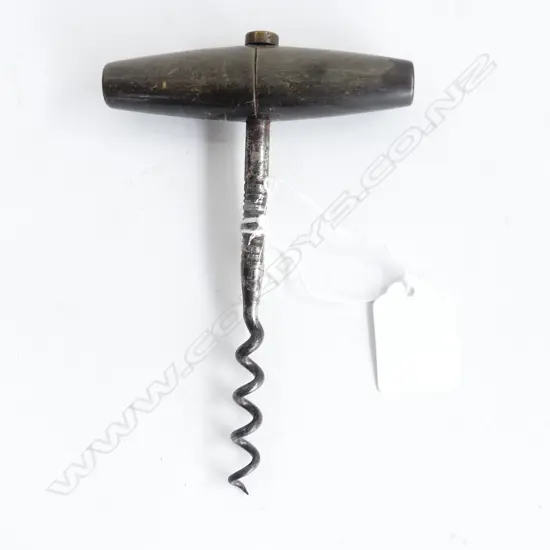 An early T-handle corkscrew,