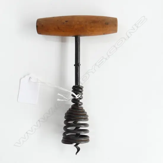 A spring barrel corkscrew,